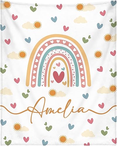 Miniatura 10 de Manta de bebé personalizada - Manta de bebé personalizada para niños con nombre para regalo personalizado de bebé niño para Navidad, cumpleaños,