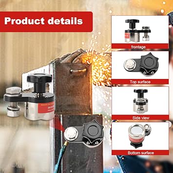 300A Magnetic Welding Ground Clamp Rare Grounding Magnet Connector
