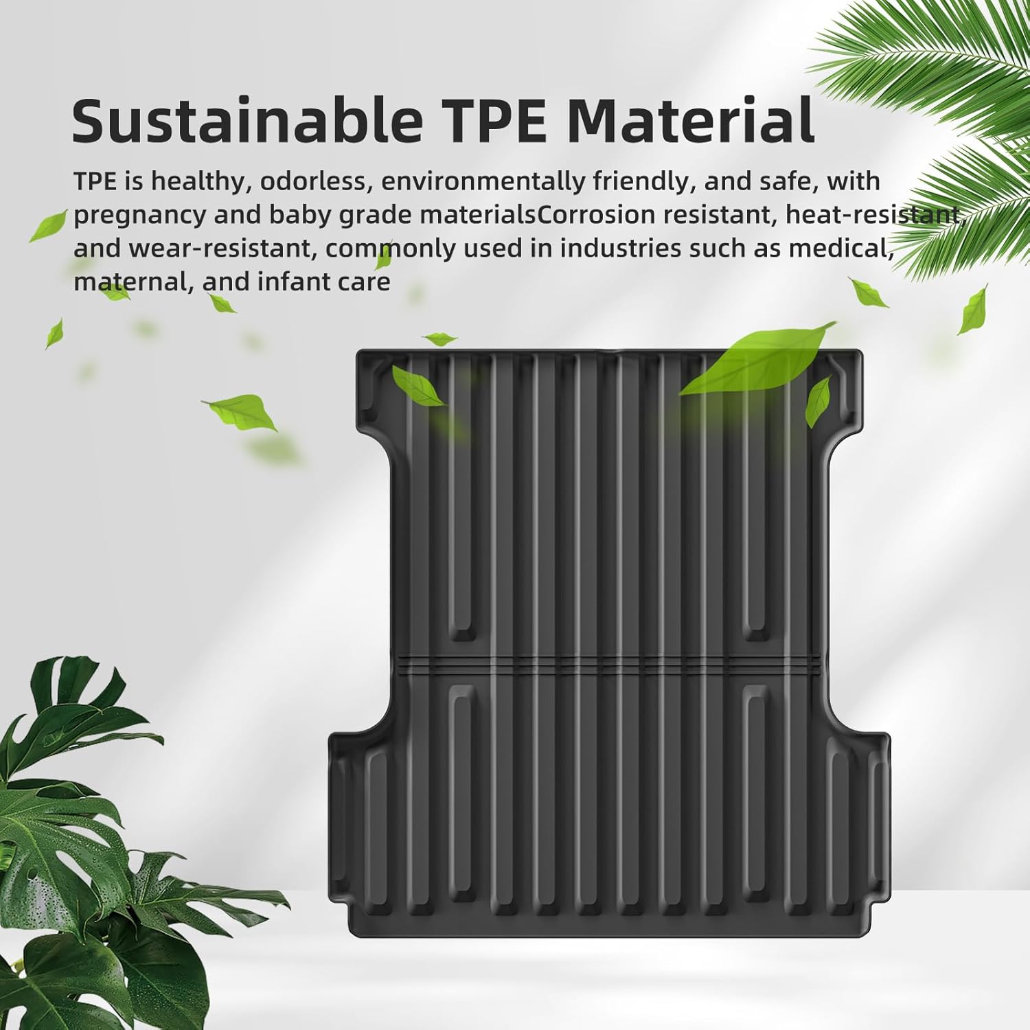 SMABEE Truck Bed Mat & Tailgate Mat for Ford F-150 F150 2015-2023 Lightning Crew/SuperCrew (5.5FT, 67.1" Bed) All Weather TPE Heavy Duty Car Bed Liner F150 Accessories Interior Black