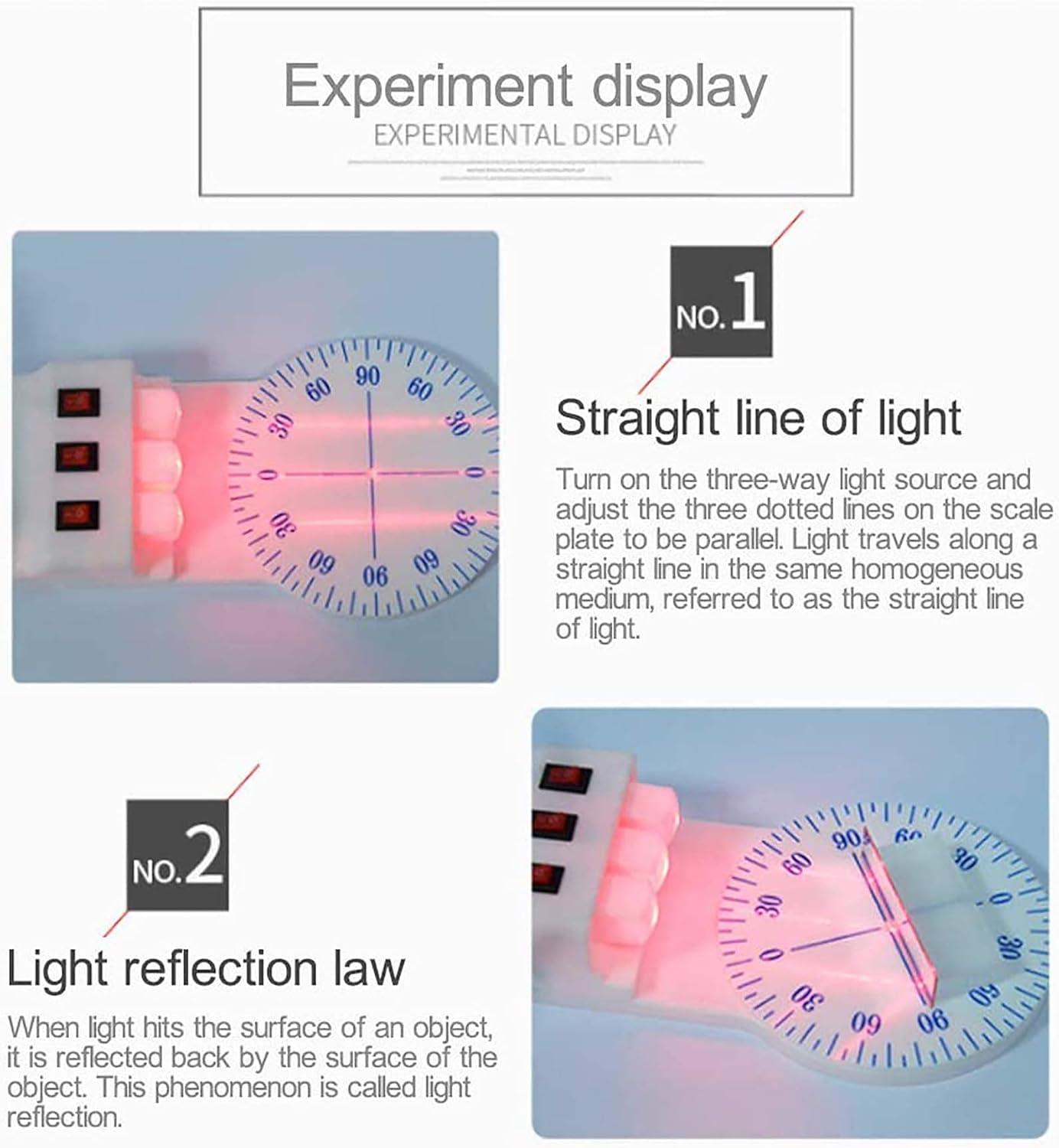 Optical Bench Concave Convex Lens Physical Laboratory Optical Kit Kids Physics Optics Starter Kit Teaching Equipment