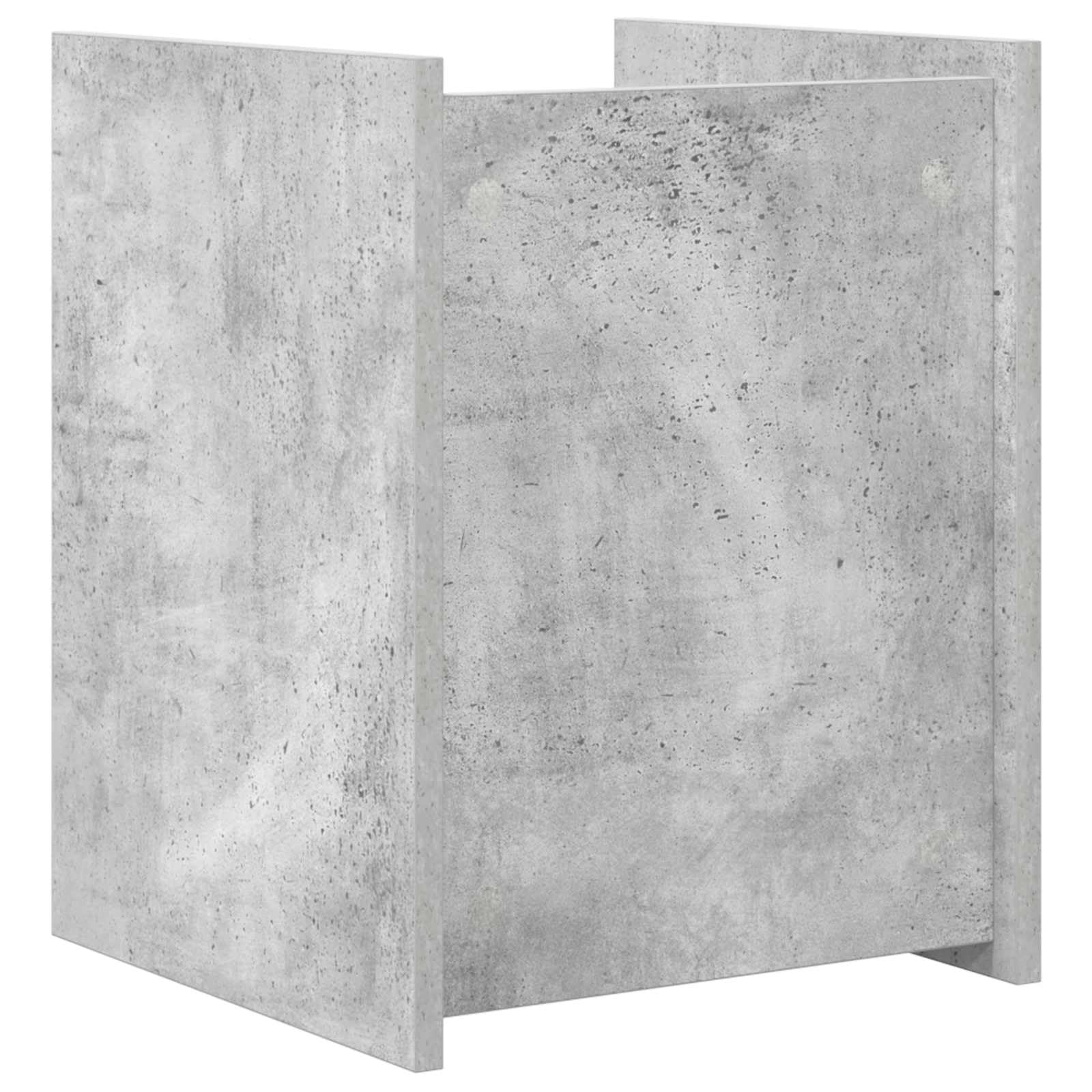 Scaffale portariviste in cemento grigio, 35 x 35 x 45 cm, con 3 ripiani, versatile portariviste per soggiorno, ufficio, scaffale e organizer