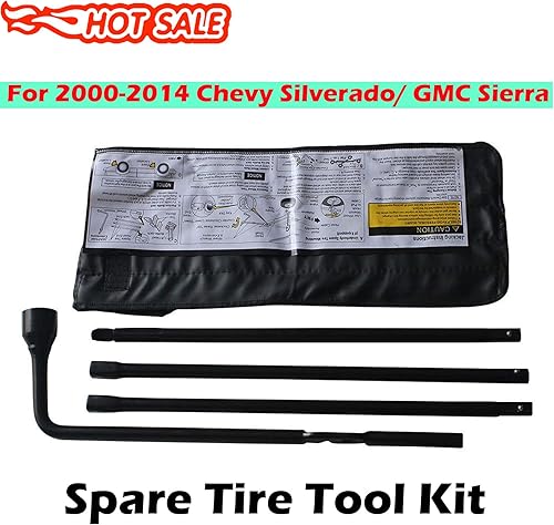 Kit de herramientas de repuesto para neumáticos de repuesto para Chevy Silverado GMC Sierra Lug Wrench Kit de herramientas de reparación de