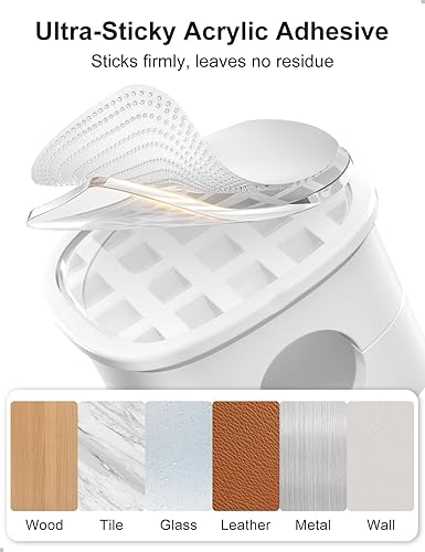 Miniatura 6 de Paquete de 6 soportes organizadores de cables con hebilla magnética 1s abiertobloqueo, clips para cables de escritorio adhesivos fuertes,