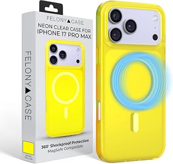 FELONY CASE for iPhone 17 Pro Max, MagSafe, Shockproof Cover,Neon Yellow