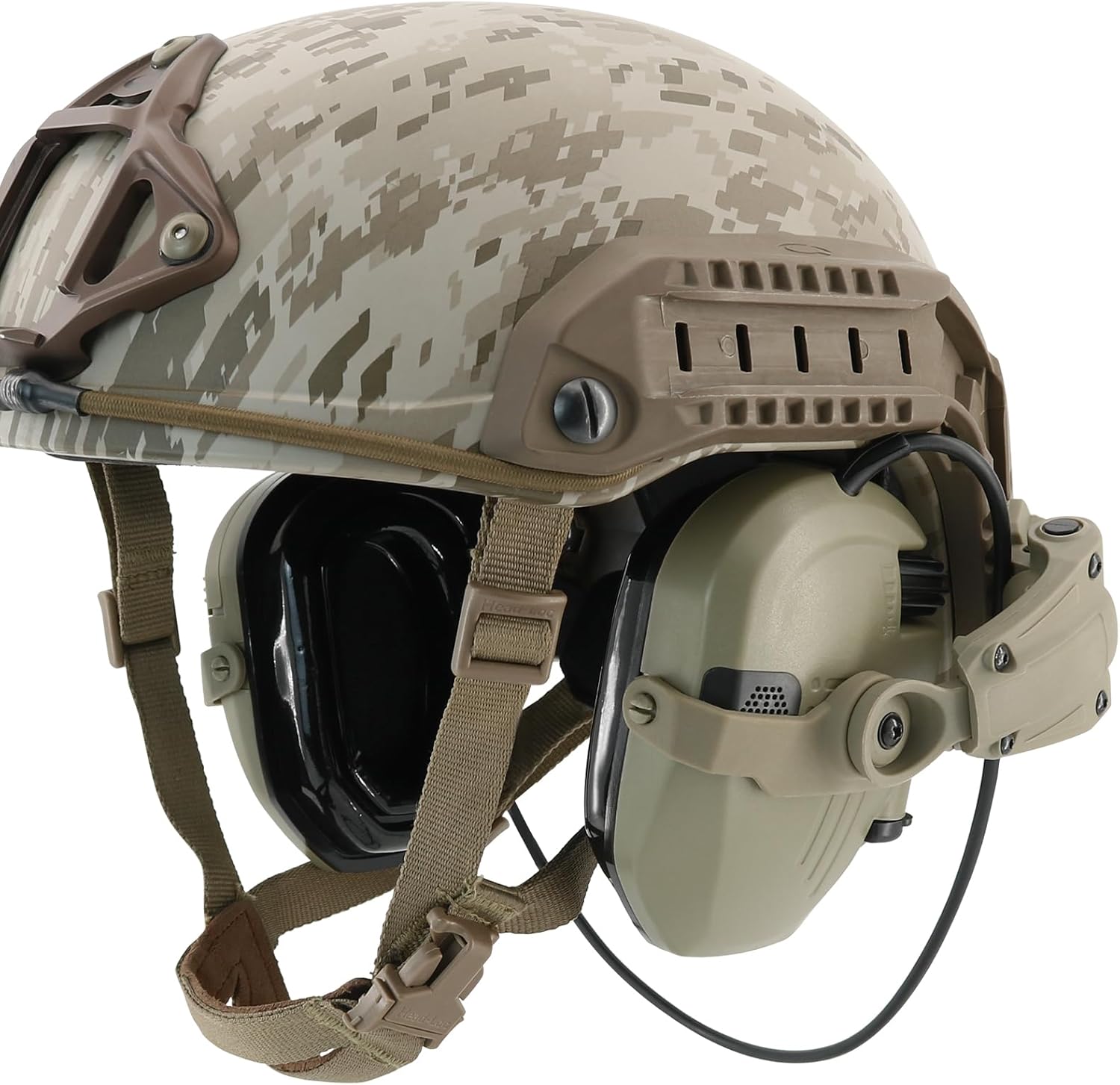 Ear Defender Hearing Protection Safety Earmuffs Noise Reduction with Gel EarPad for Outdoor Sports (DE)