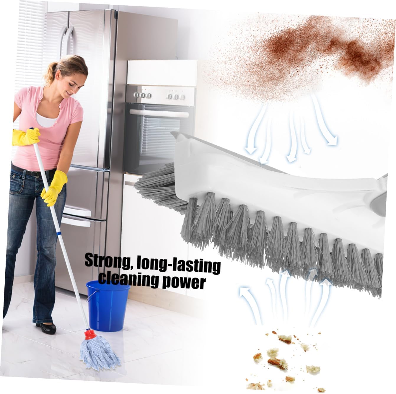 Bathroom Accessories Floor Scrub Brush Grout Brush for Bathroom Floor Cleaning image 3