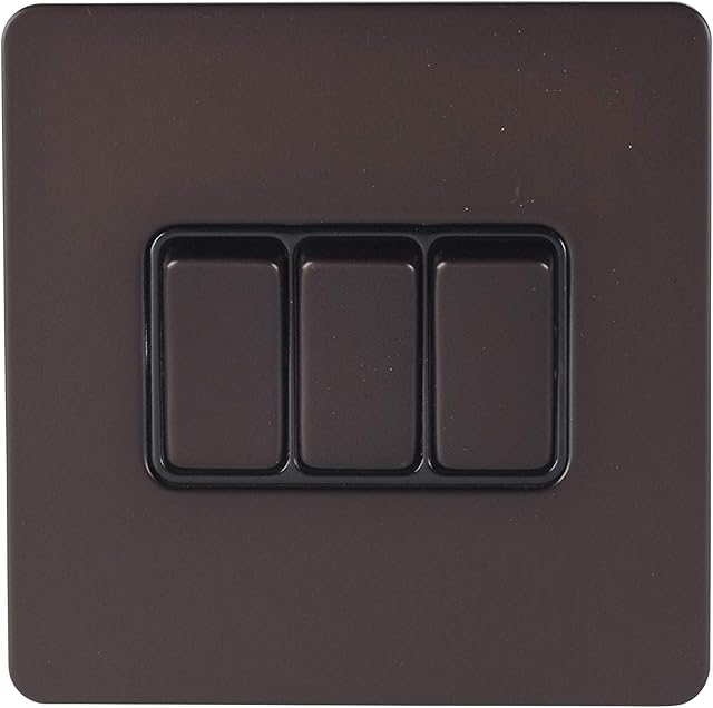 Schneider Electric - Ultimate screwless flat plate (USFP) Bespoke Ultra slim profile with a 1.5mm plate thickness - Wiring Devices Dark Bronze - GGBGU1432BDBP