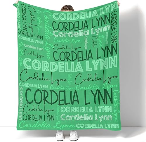 Miniatura 78 de Dr.TOUGH Mantas personalizadas para niños y adultos, manta personalizada con nombre para niños, manta con monograma con nombres personalizados