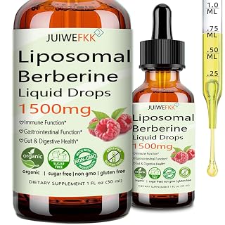 Liposomal Berberine Supplement 1500mg, 2-in-1 Extra Strength GLP-1 Moringa Berberine Drops Support Metabolic Digestive Gut Heart Health & Vitamin Nutrients for Women Men Vegan Non-GMO, 30 Servings - Amazon product rated Grade A