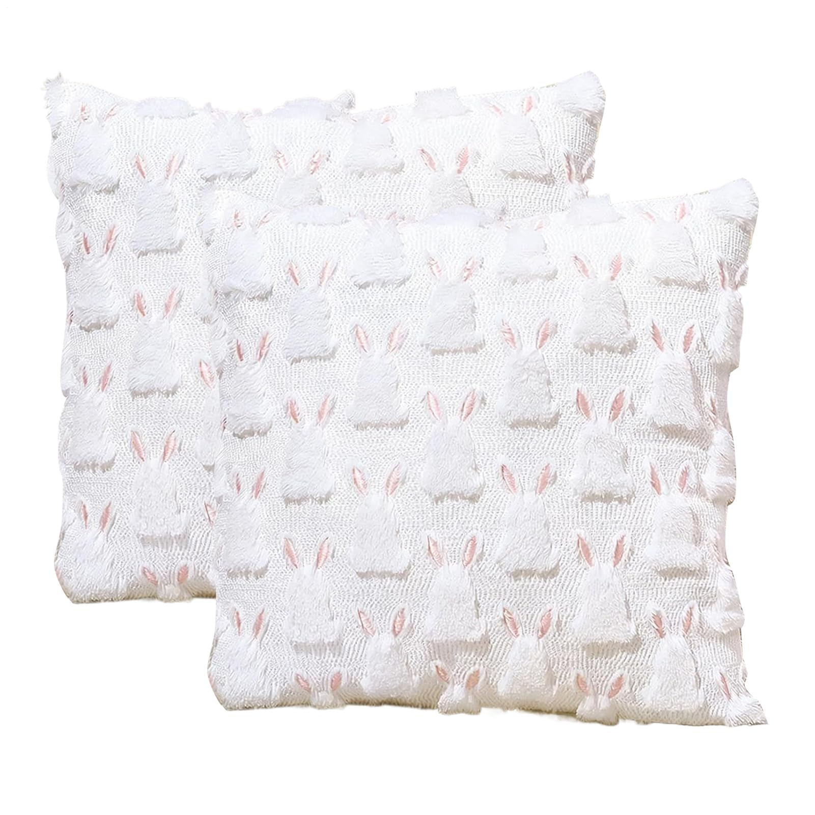 Cojines de conejo de Pascua para decorar el sofá del salón y sillas de terraza en primavera