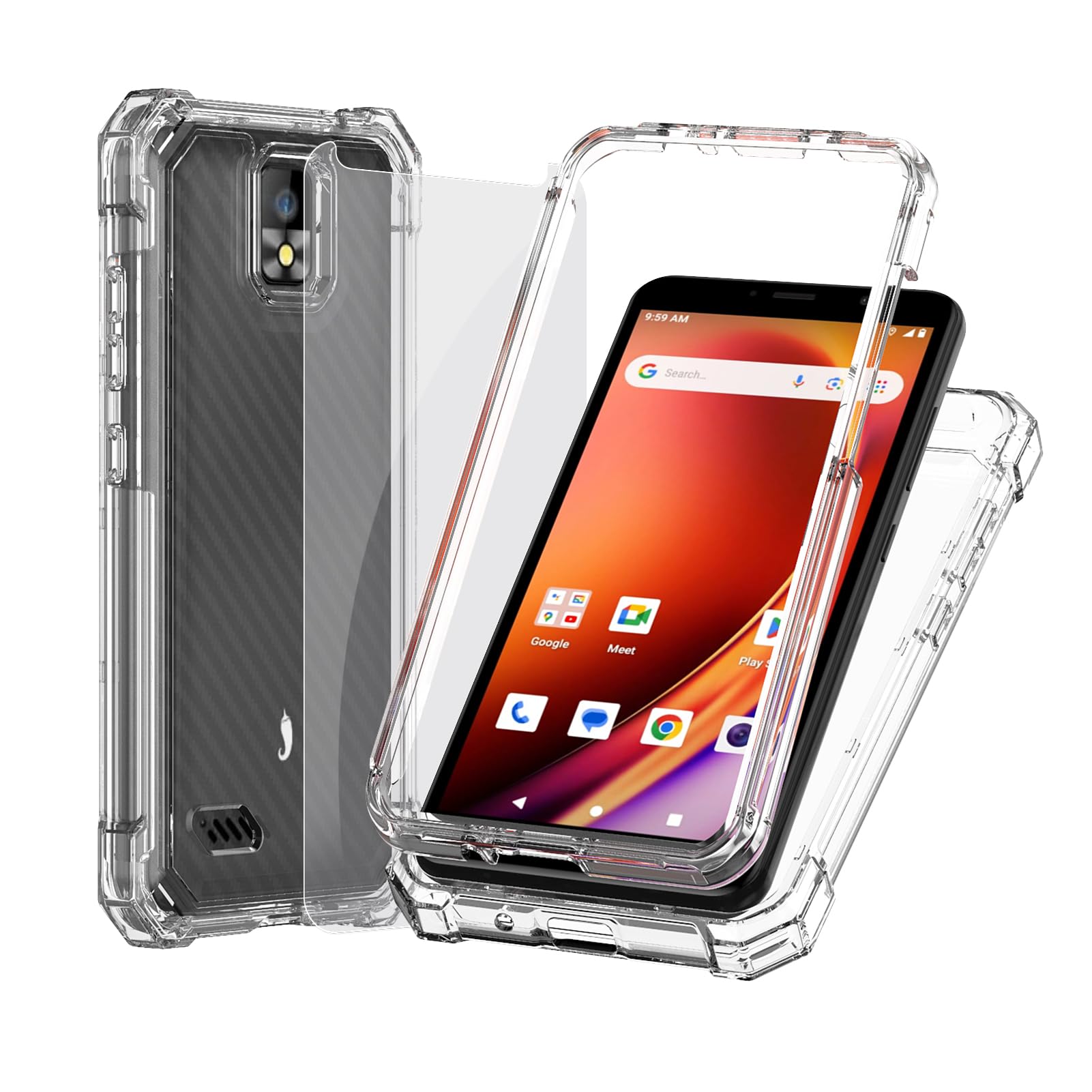 Ailiber for HotPepper Panca Case, with Screen Protector, Dual Layer Protection, Shockproof Corners TPU Bumper, Slim Silicone Cell Phone Cover Case for