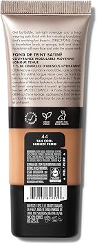 e.l.f. Soft Glam Foundation, Medium Coverage, Long-Lasting & Buildable Foundation For A Smooth, Satin Finish, Vegan & Cruelty-Free, 44 Tan Cool