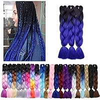Vista 71 de Benehair 1 paquete de 1 paquete de extensiones de cabello trenzado de 24 pulgadas, extensiones de cabello sintético de alta temperatura, extensiones