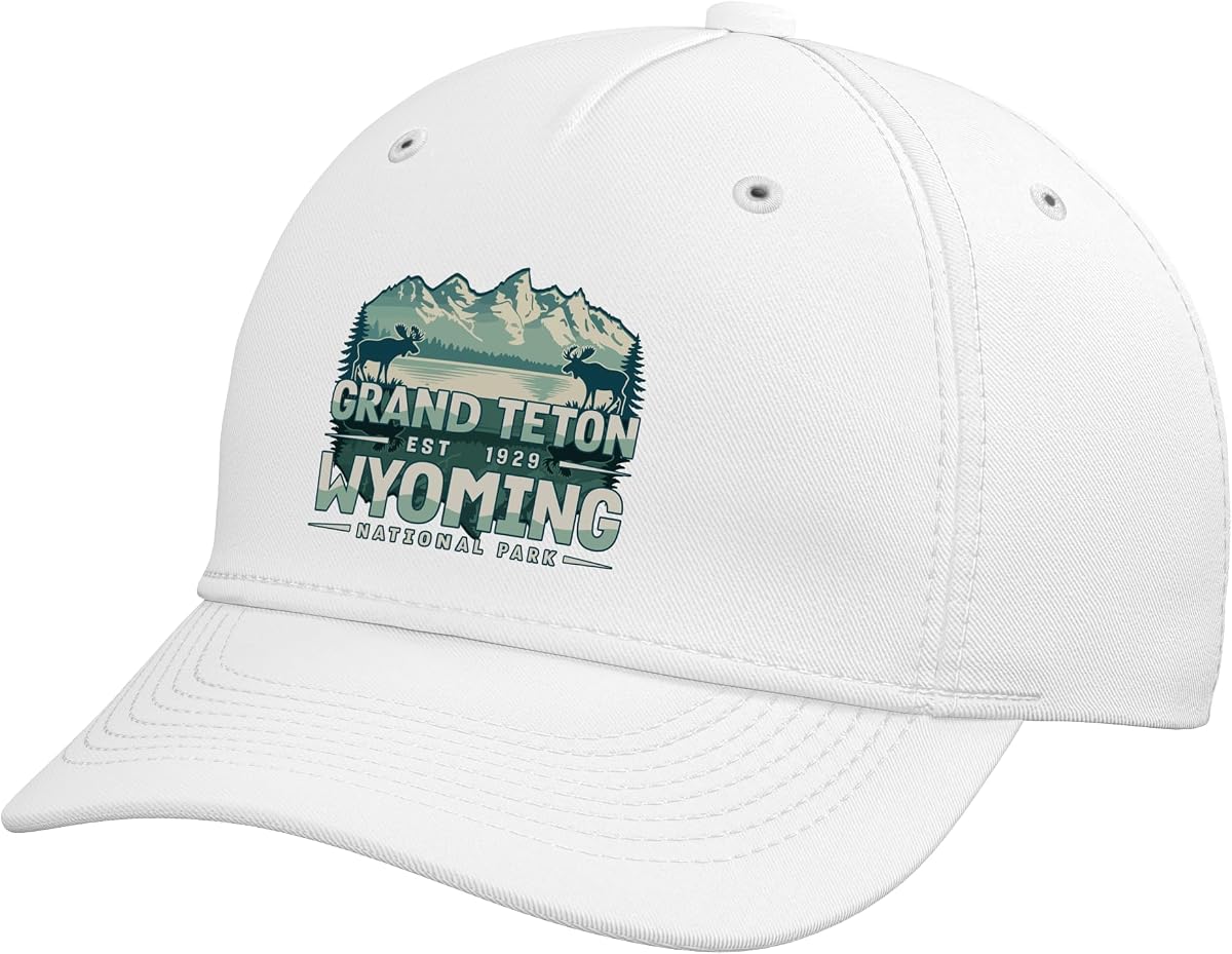 Grand Teton National Park Wyoming Est 1929 US Mountain Adjustable Baseball Hat