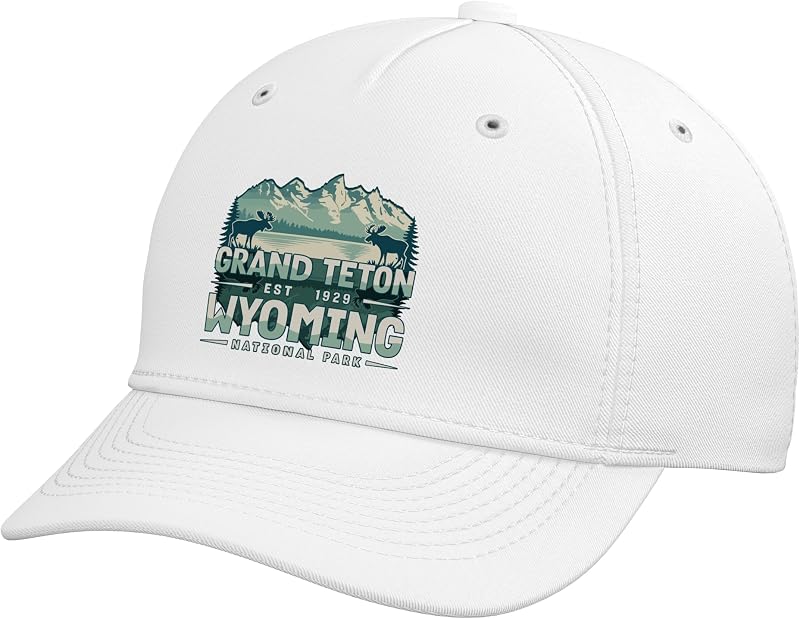 Grand Teton National Park Wyoming Est 1929 US Mountain Adjustable Baseball Hat