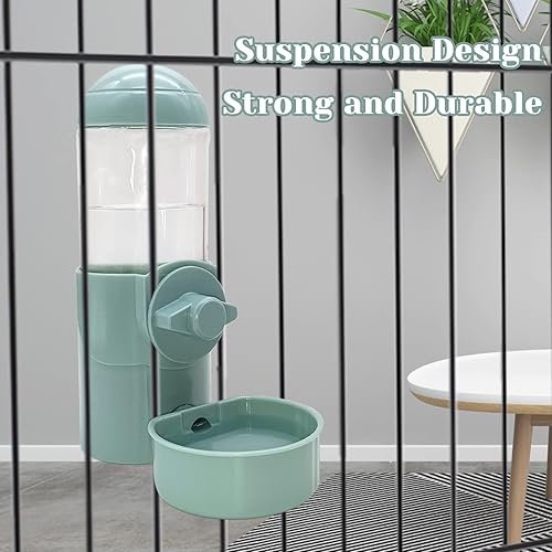 Miniatura 5 de Hamiledyi Botella de agua de conejo de 17 onzas, dispensador automático de agua colgante de conejo, cuenco de agua para chinchillas, comedero de