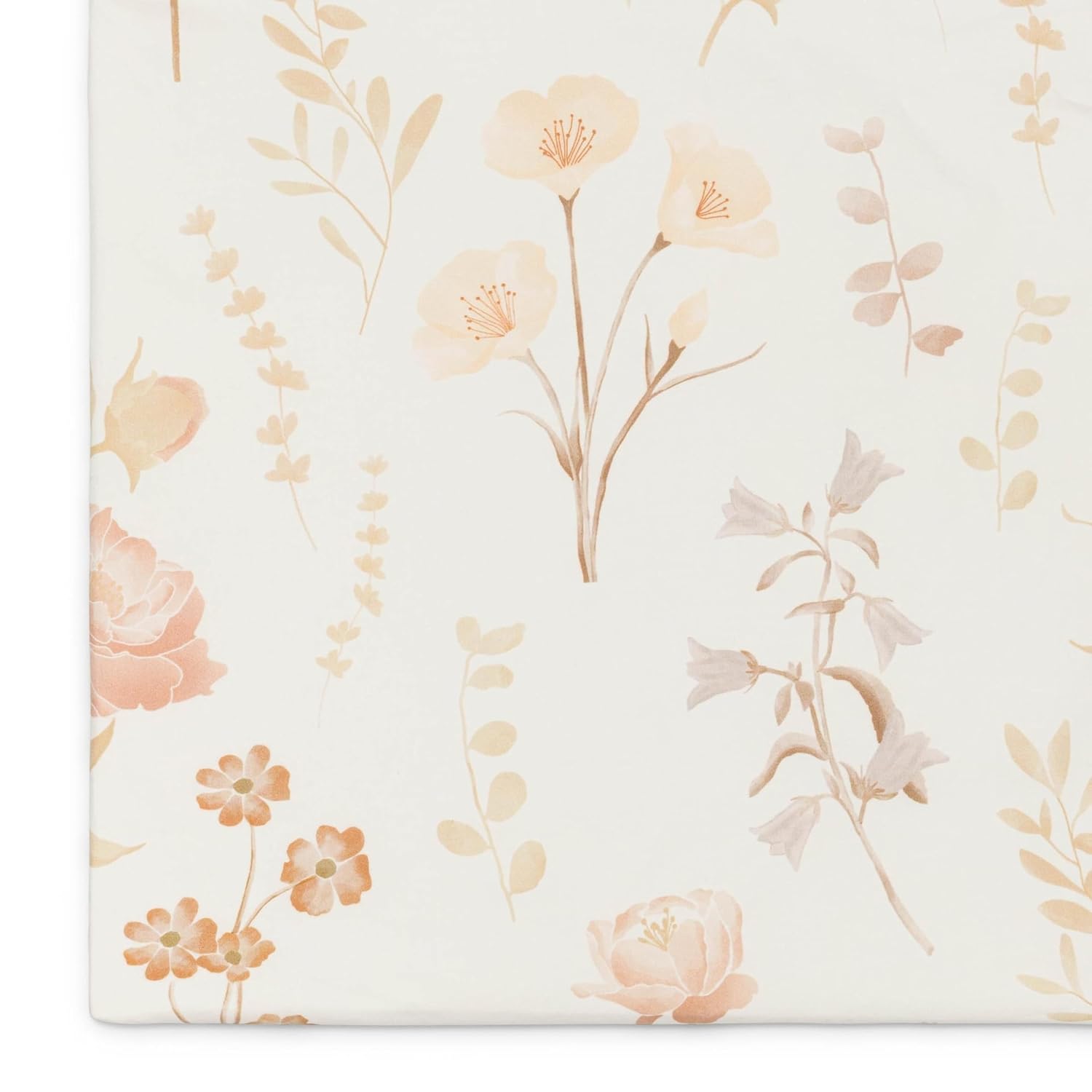 Crane Baby Violet Floral 100% Cotton Sateen Fitted Crib Sheet, Baby Girl Crib Sheets, Pink Floral Toddler Bed Sheets, Wildflower Nursery Decor, Vintage Baby Girl Nursery Decor, Pink Toddler Sheets