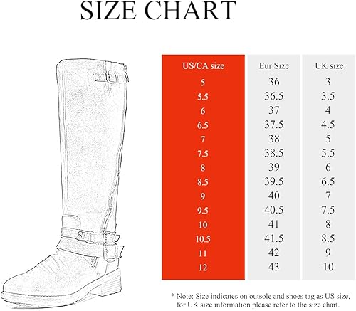 Miniatura 3 de DREAM PAIRS Botas de equitación hasta la rodilla para mujer de pantorrilla ancha