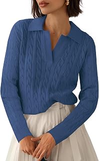 Women's Oversized Sweaters Fall Fashion Clothes 2025 Trendy Knit Pullover Casual Long Sleeve V Neck Sweater Jumper Tops
