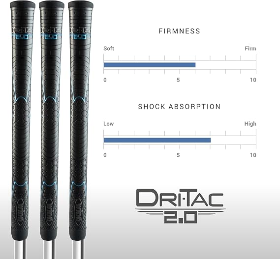 WINN DRI-TAC 2.0 LADIES Golf Grip - Tacky Feel, Moisture-Wicking, Shock Absorption | AVS Technology for Enhanced Performance | Optimal Hand Alignment, Grip Pressure | Durable for Long-lasting Use
