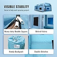 Vista 7 de VEVOR - Carpa inflable para pintar coches y camiones, gran refugio portátil con dos sopladores de alta potencia de 950W+1100W, refugio de pintura