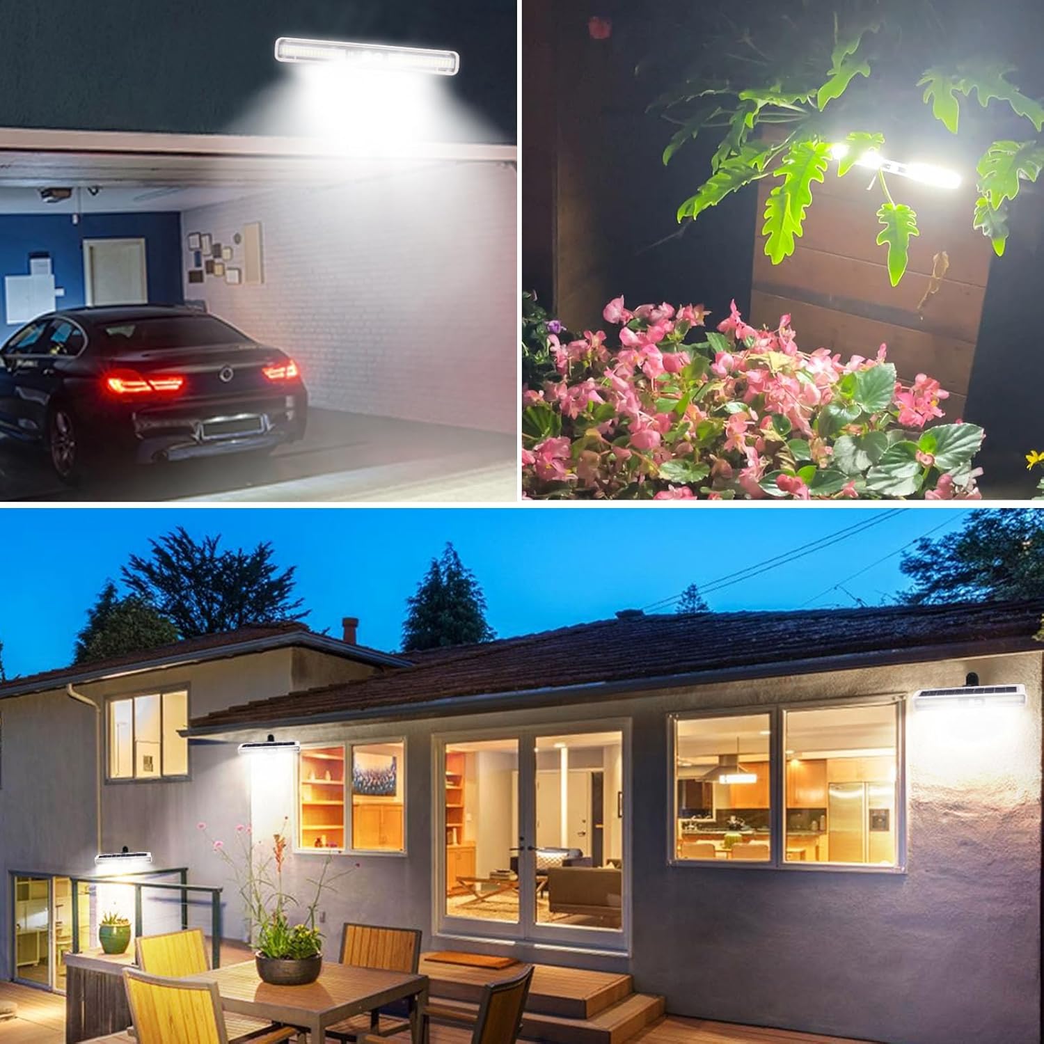 Clip On Solar Motion Lights Outdoor Waterproof, 2 Pack Motion Sensor Outdoor Lights with 36 LEDs, 6000K, Portable Solar Powered Security Light for Fence Garage Camping(White)