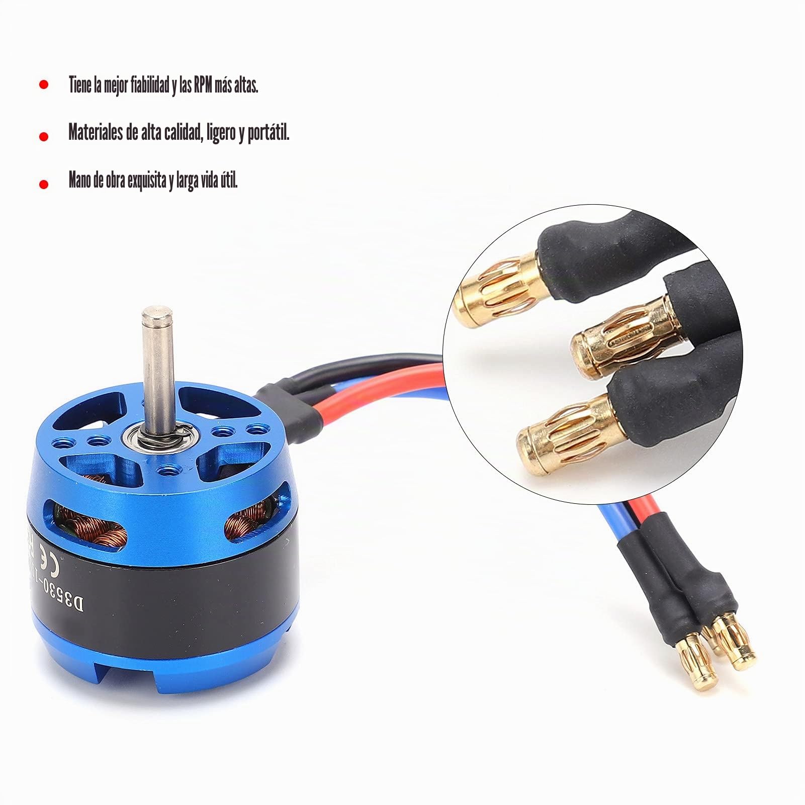 Dilwe Motor sin Escobillas, Alto Rendimiento, Control Remoto, Metal RC, Durable y Efectivo para Aviones Modelos RC, Drones, Proyectos DIY y Modelos de Coches