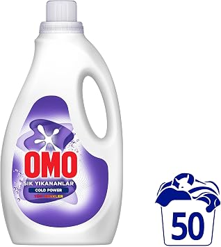 OMO Sık Yıkananlar Tüm Renkler En zorlu lekeleri ilk yıkamada çıkarır 50 yıkama 2.5L