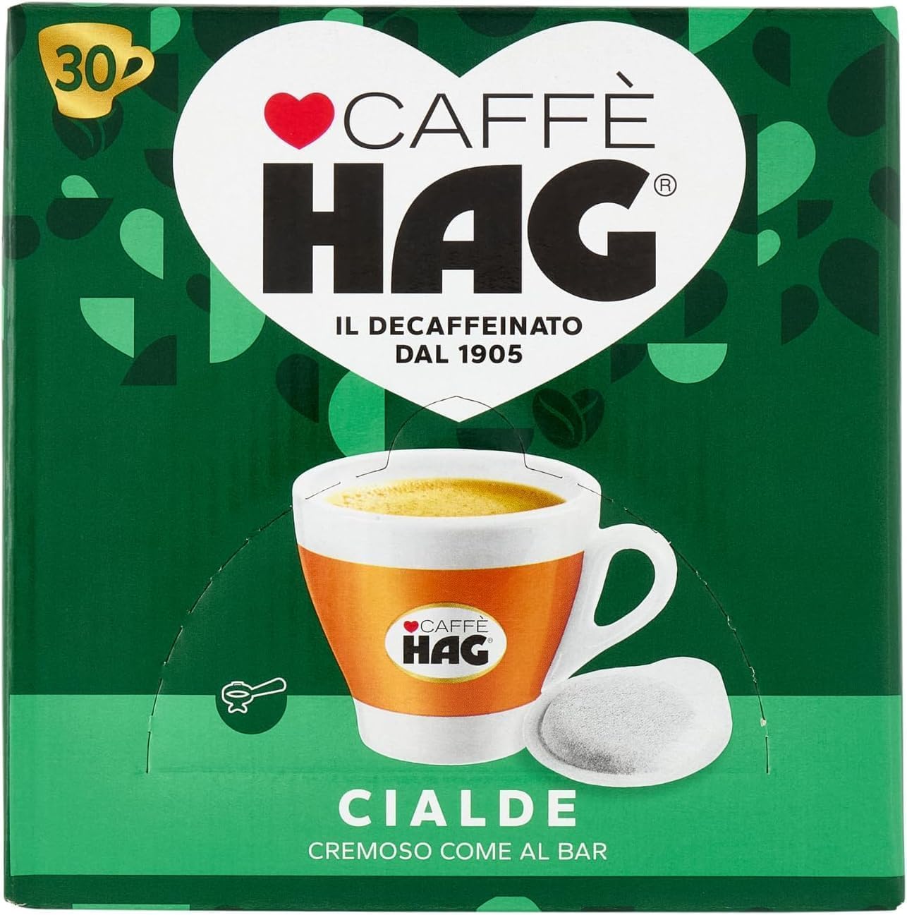 Italian Gourmet Hag Entkoffeinierte Kaffeepads 6x30 Stück 180 Pads 1,26kg