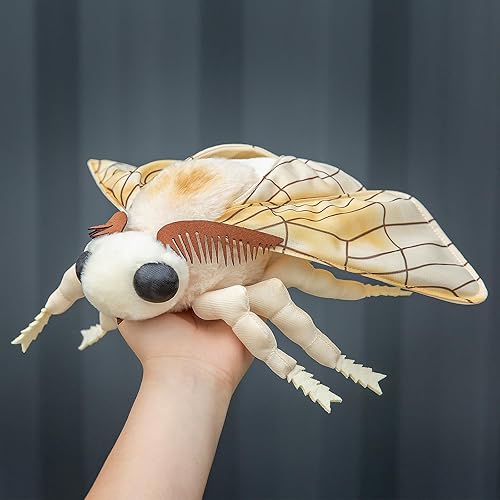 Miniatura 4 de ZHONGXIN MADE Juguete de peluche grande de polilla de seda  Animales de peluche realistas de 16 pulgadas, juguetes de polilla de alas grandes