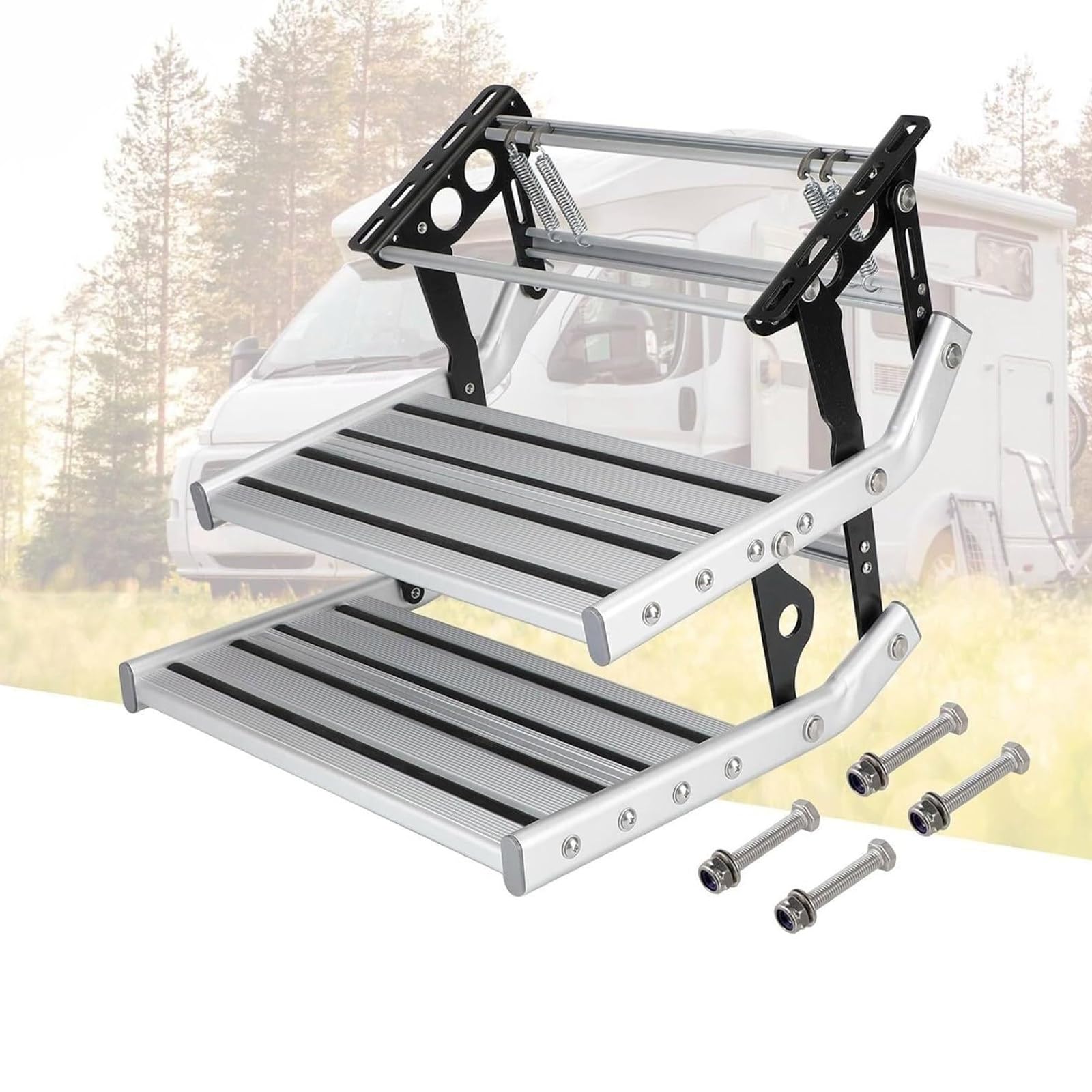 Escalones plegables de aluminio de alta resistencia y diseño portátil para s