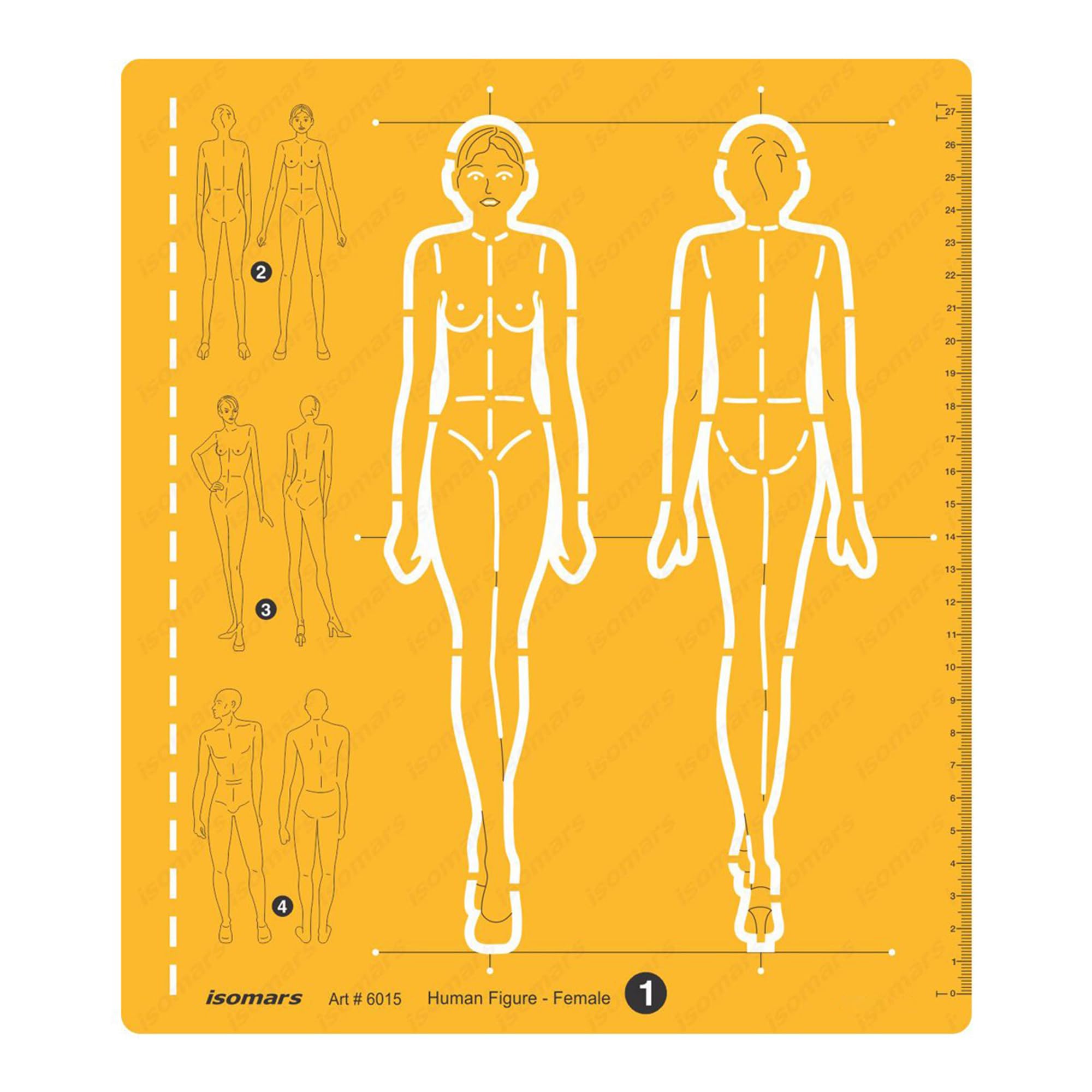 Female Figure Stencil - Fashion Design Template -8