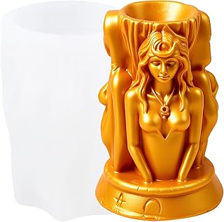 Venus Goddess Candle Molds Athena Portrait Candle Silicone Mold for Candles Making Resin Casting Aromatherapy Candles Wax Polymer Clay Home Decoration