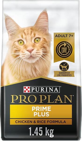 Purina Pro Plan Senior Cat Food with Probiotics for Cats, Chicken and Rice Formula - 12.5 lb. Bag
