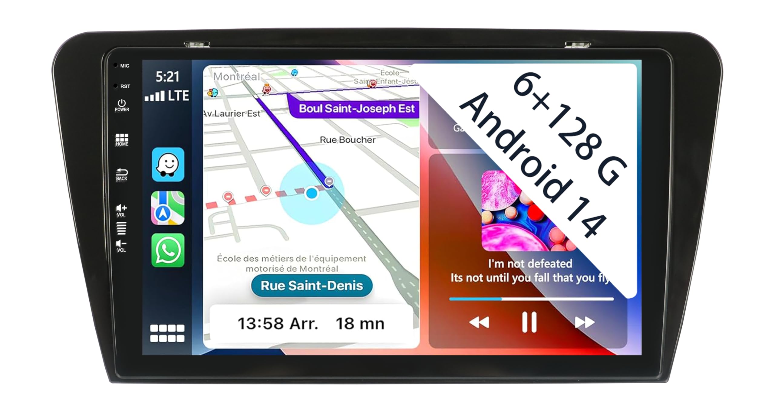 [6+128GB] 10.1" Android 14 Autoradio for Skoda Octavia Mk3 2013 2014 2015 2016 2017 2018 Radio Stereo Carplay Wireless Car Play GPS Auto Navi Screen Bluetooth Navigation Player