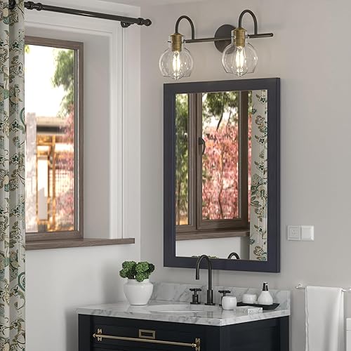 Miniatura 2 de Accesorios de iluminación para tocador de baño, apliques de pared para baño, luces de tocador sobre espejo con pantalla de vidrio global, base E26