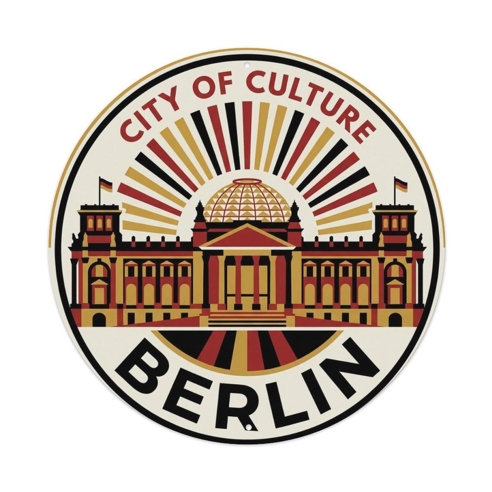 Vintage Travel Berlin Germany Gateway 1 Metal Tin Sign