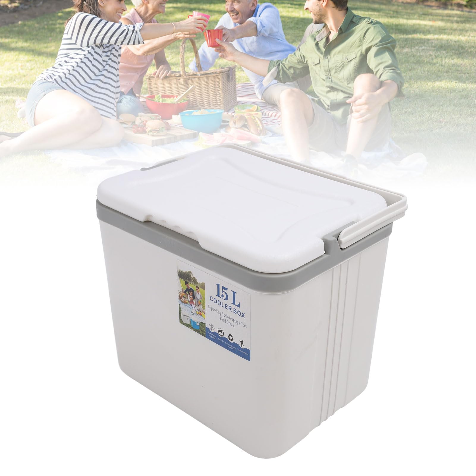 Scatola Frigo Rigida da 15 Litri Borsa Frigo Professionale Isolata di Grande capacità per Stallo Commerciale