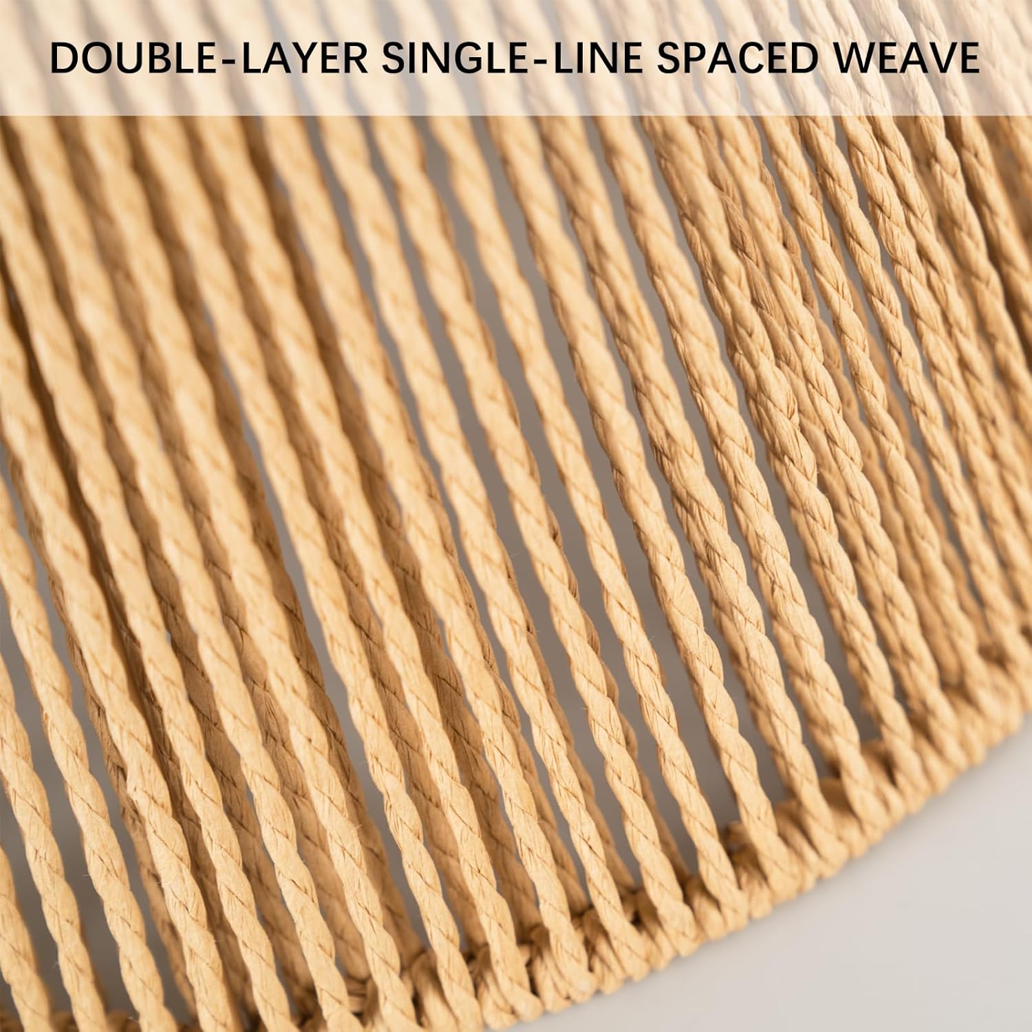 Boho Rattan Lamp Shade Small Bell Lampshade 6" Top X 10" Bottom X 7.5" High For Table Lamps Replacement Hand Woven Vintage Style Rattan Lamp Shades Spider Fitter