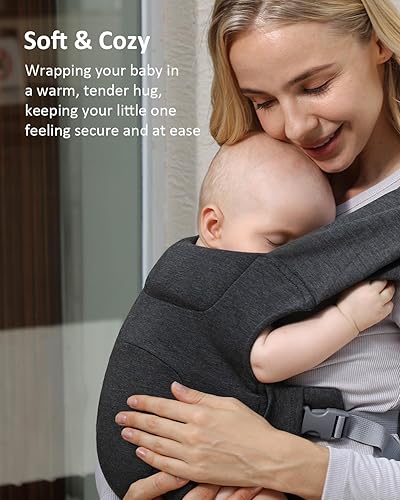 Miniatura 6 de HEYVALUE Portabebés recién nacido a niño pequeño, (7-44 libras) - Soporte manos libres, gris oscuro