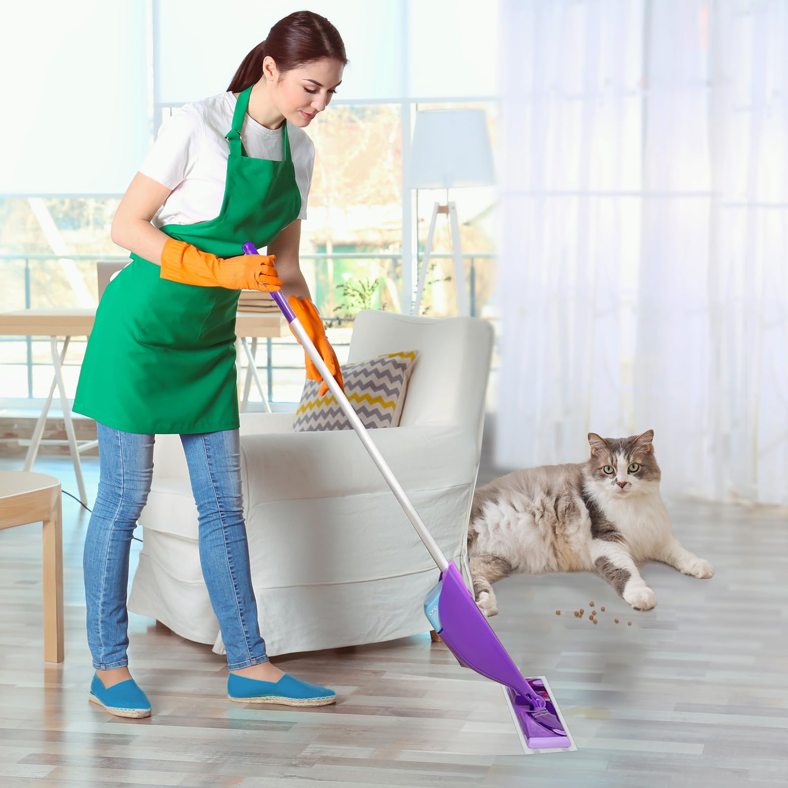 Paquete de 40 repuestos desechables para mopa Swiffer WetJet Wet Dry Mopping Pads, multisuperficie para limpieza de suelos