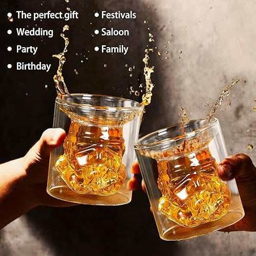 Miniatura 7 de Tfwadmx 2 vasos de whisky de 6 onzas, copas de vino escocés, copas de whisky vintage, copas de cóctel sin plomo, copas de ron, bebida, vodka,