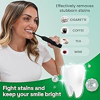 Vista 6 de Brushmo Cabezales de repuesto para cepillos de dientes blanqueadores compatibles con Philips Sonicare DiamondClean HX6062/65, negro, paquete de 8