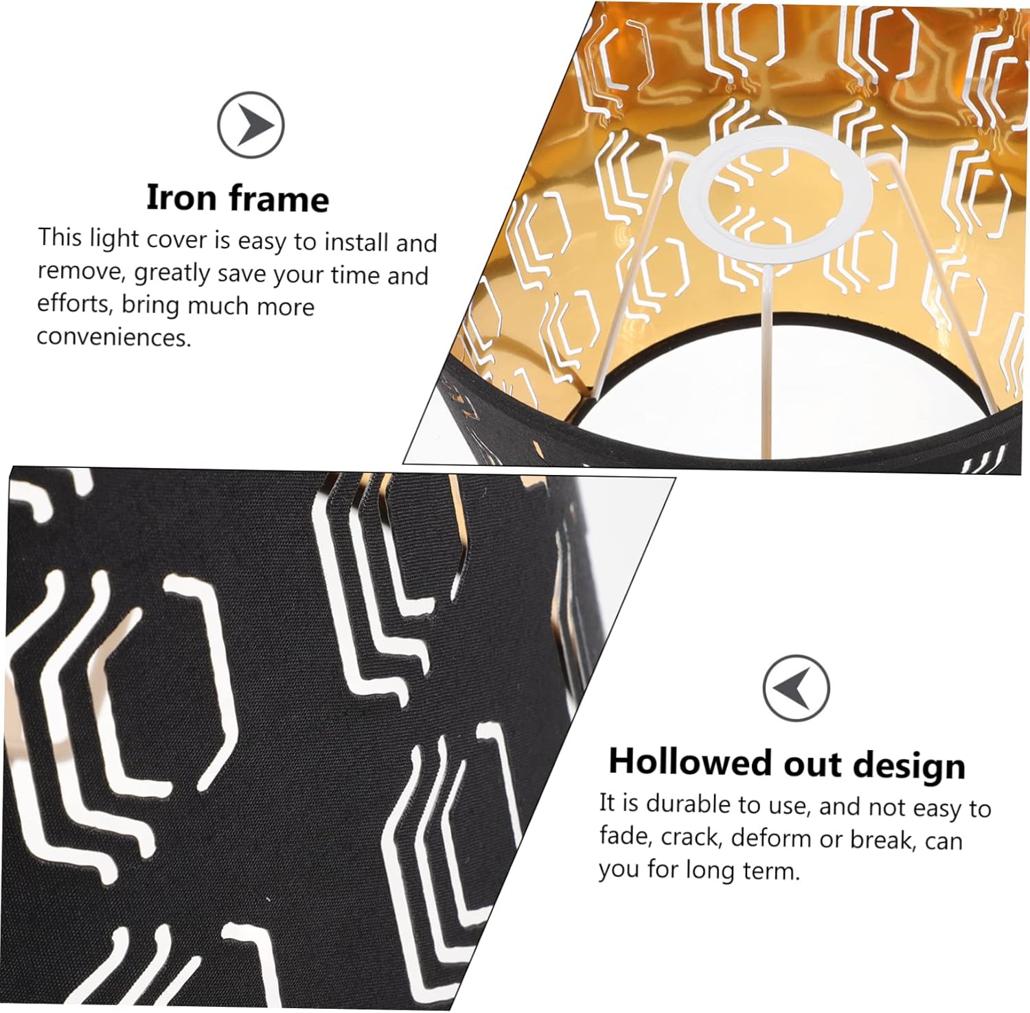 Ciieeo Medium Size Lampshade Fabric Lamp Cover Replacement for Table Lamp Lampshade Covers