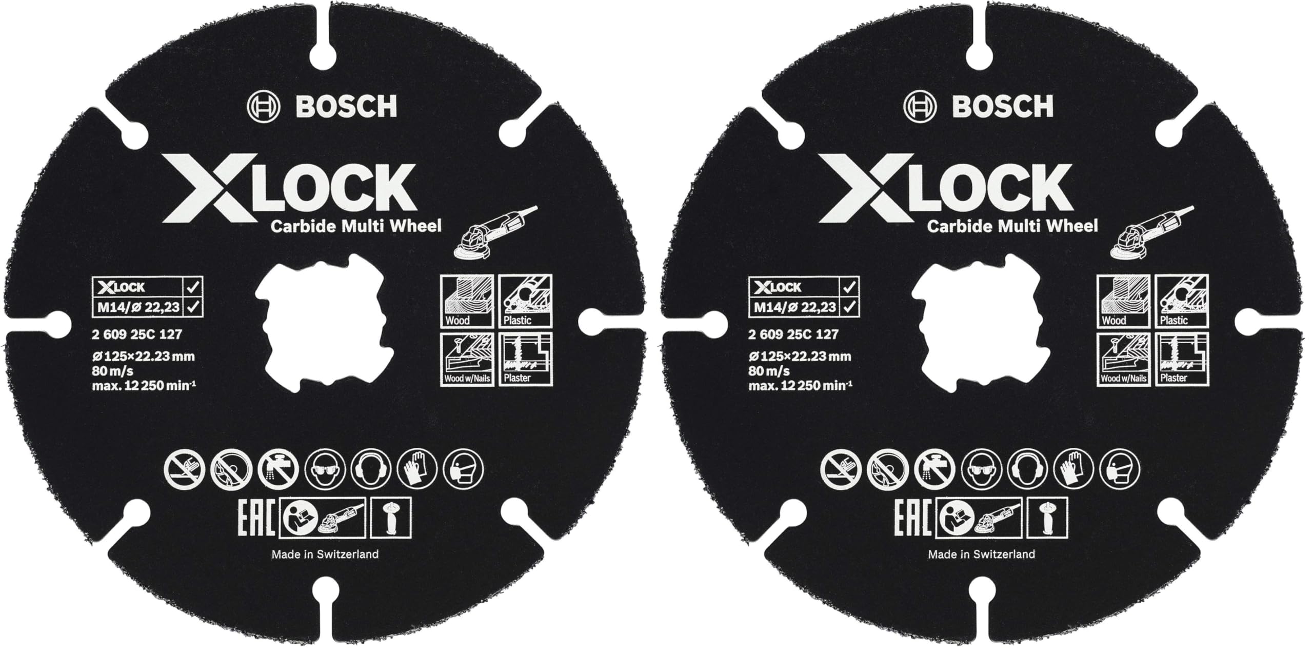 Disque à tronçonner carbure 125mm Bosch X-LOCK pour couper le bois