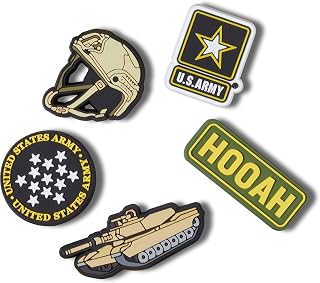 5-Pack Armed Forces Jibbitz Shoe Charms, US Army, One Size, Us Army, One Size