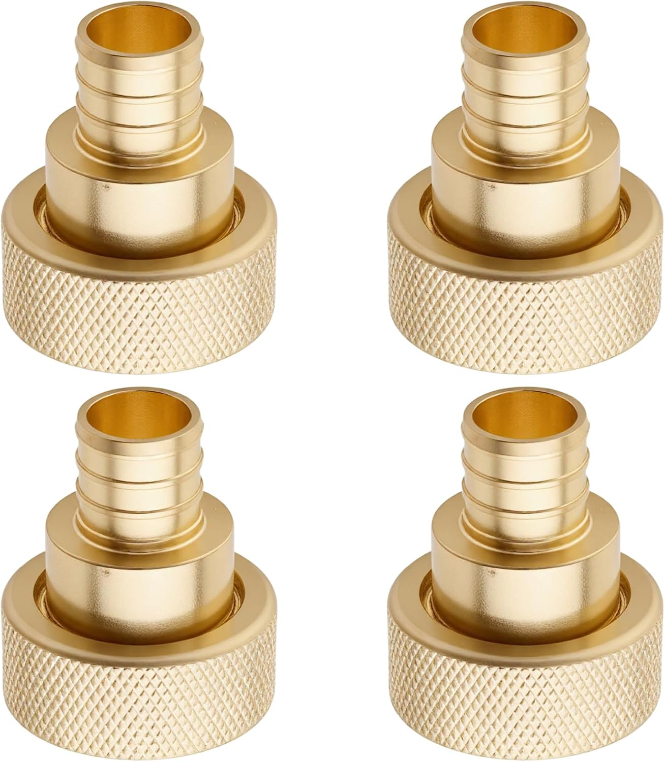 WHK 4 PACK Lead-Free Brass PEX 3/4"x1 Manifold Crimp Supply Adapter with Compatible with Viega ManaBloc.