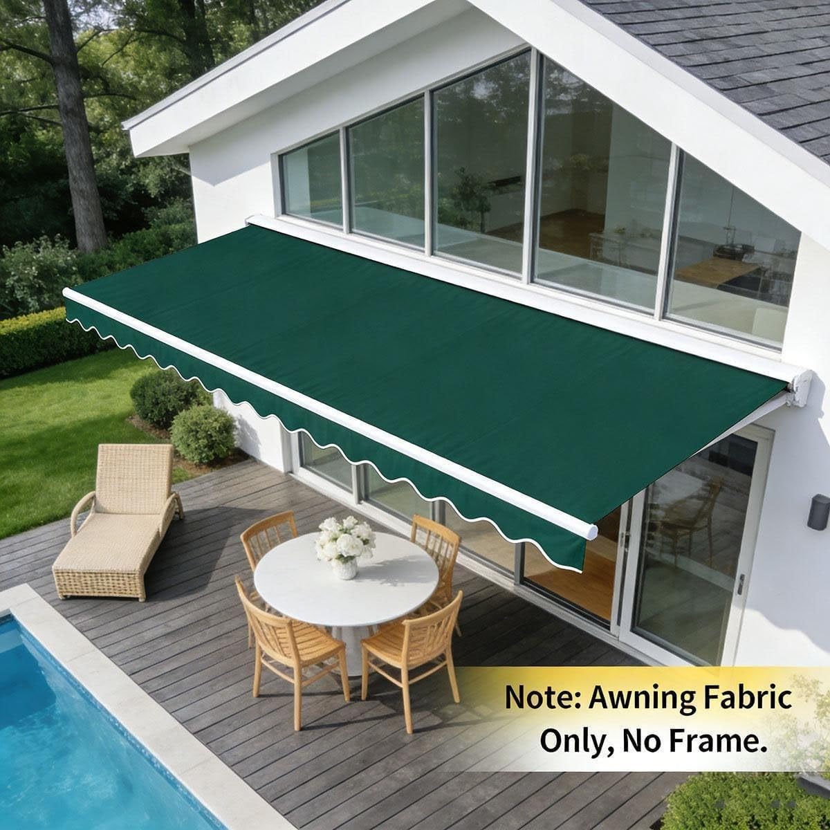 Toile De Remplacement pour Abri Pare-Soleil Tissu De Rechange pour Store Banne 2m 2.5m 3.0m 3.5m 4.0m 4.5m 5m 6m(Bleu,200x150cm)