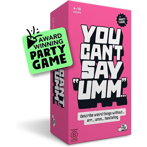 You Can't Say UMM… : A Party Game for Family and Adults, Fast-Paced Family Word Game, Must Have for Game Night- For 4-12 Players