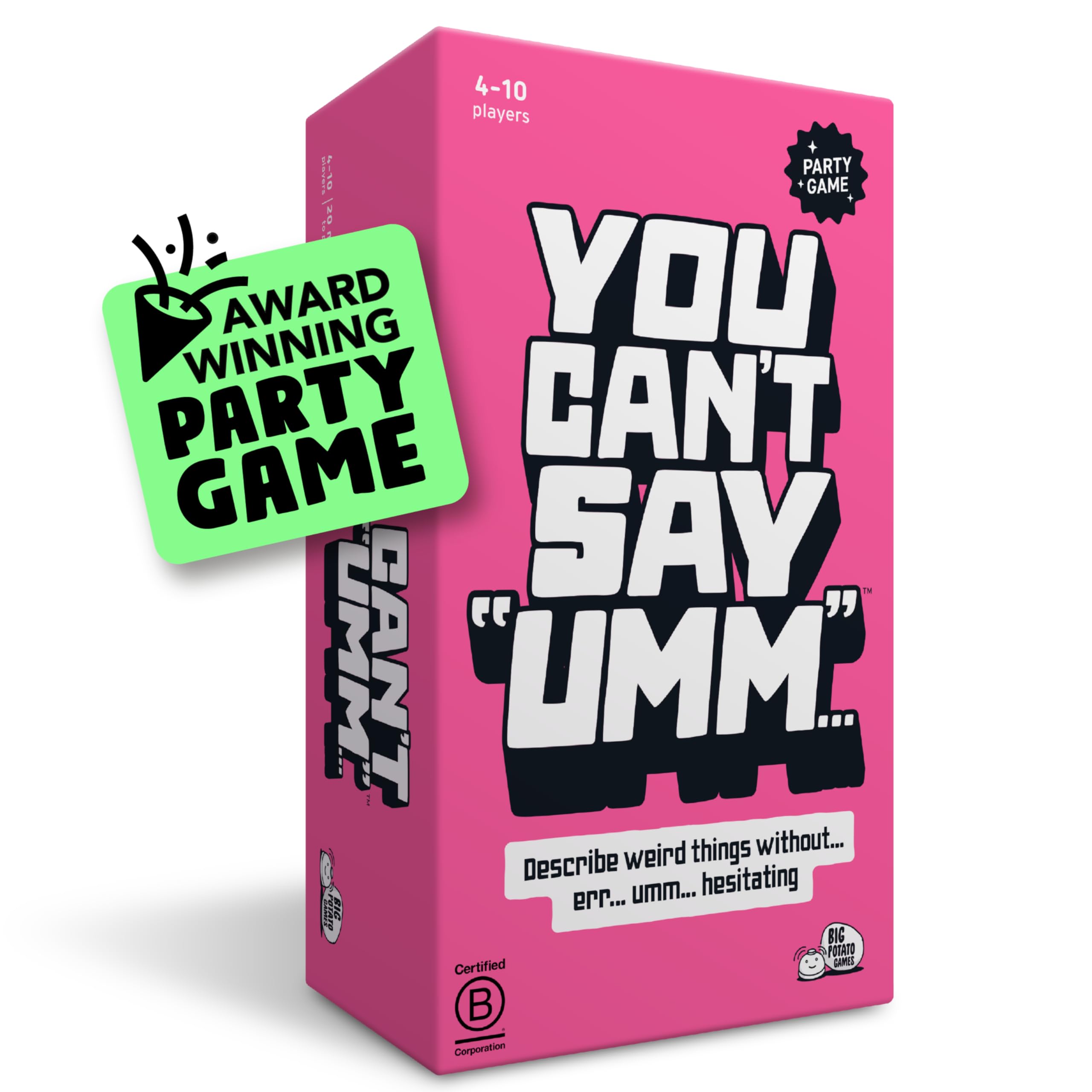 Big Potato You Can't Say UMM… : A Party Game for Family and Adults, Fast-Paced Family Word Game, Must Have for Game Night- For 4-12 Players